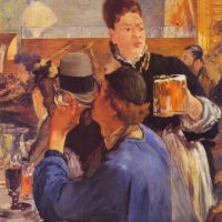Bier serveerster door Manet