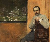 بيرز جان فان بورتريه لرجل يجلس بجانب نافذة 1884