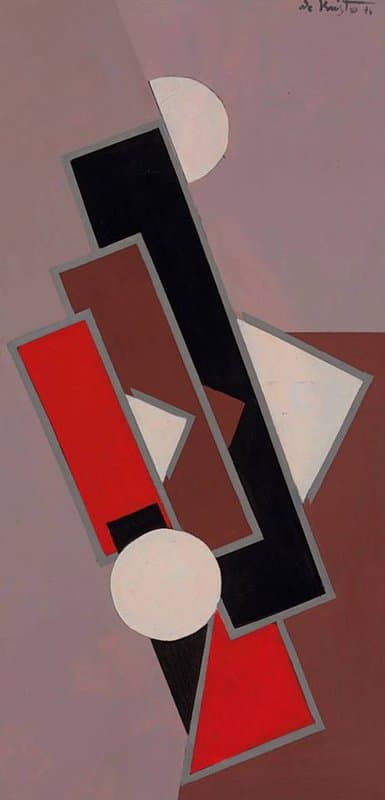 Tableaux sur toile, Reproduktion von Bela De Kristo Composition Suprematiste 1976
