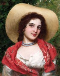 Bellei Gaetano A Girl With A Sombrero