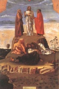Bellini Giovanni Transfiguration Of Christ canvas print