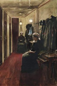 Beraud Jean ليلة مشغولة في مسرح Ca. 1885 طباعة قماش