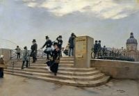 Beraud Jean A Windy Day On The Pont Des Arts Ca. 1880 81