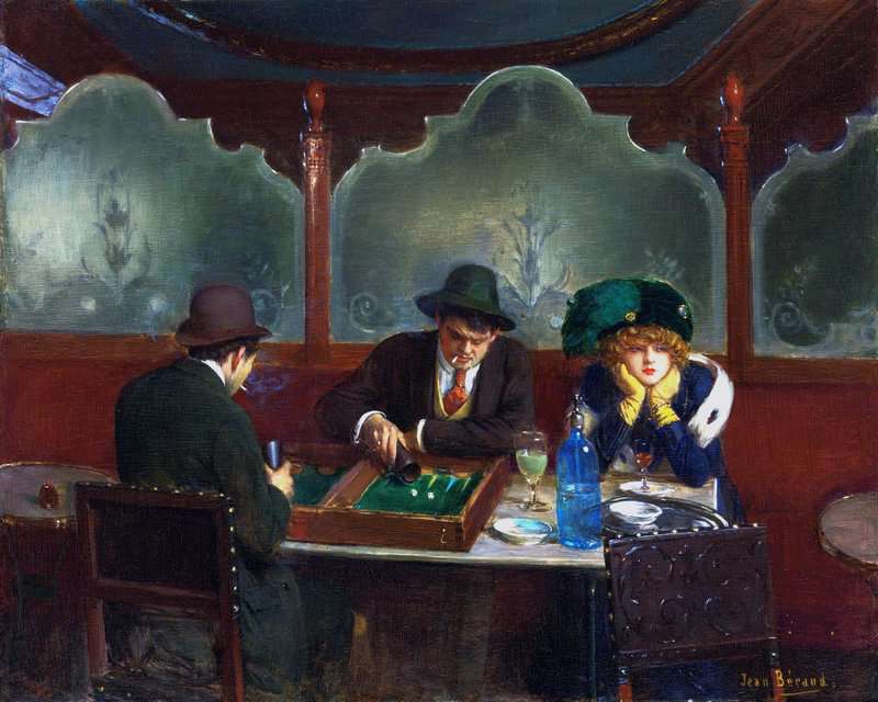 Beraud Jean Les Joueurs De Jacquet Backgammon Ca. 1909 canvas print
