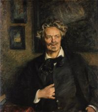 Bergh Richard Portrait Of August Strindberg canvas print