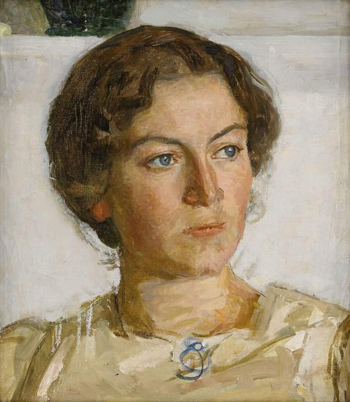Bergh Richard Portratt Av Bodil Faber Ca. 1905 canvas print