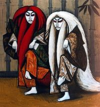 Bernard Buffet Kabuki - Ren Jishi 1987 canvas print