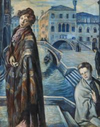 Bernard Emile Blue Dawn In Venice canvas print