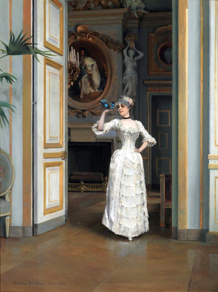 Berndtson Gunnar Woman With A Bird At The Castle Of Maison Laffitte canvas print