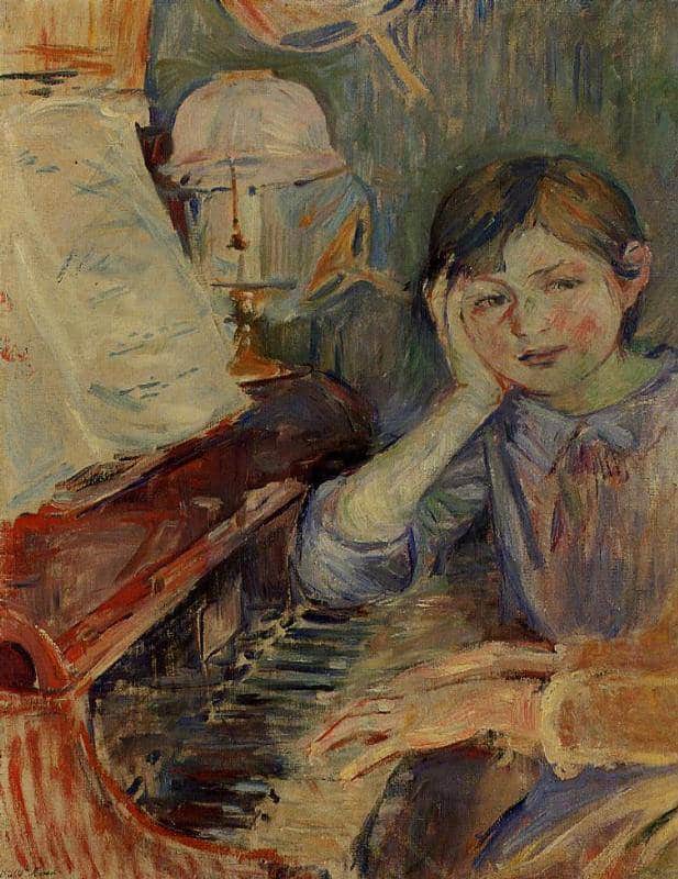 Tableaux sur toile, reproduction de Berthe Morisot Julie Listening 1888