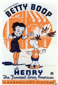 Betty Boop With Henry 1935 Movie Poster canvas print