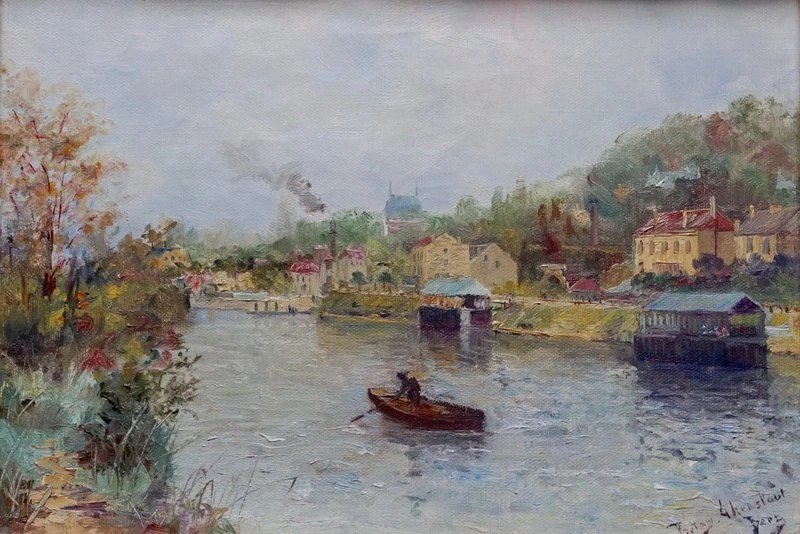 Tableaux sur toile, reproduction de Betzy Akersloot-berg From The River Seine