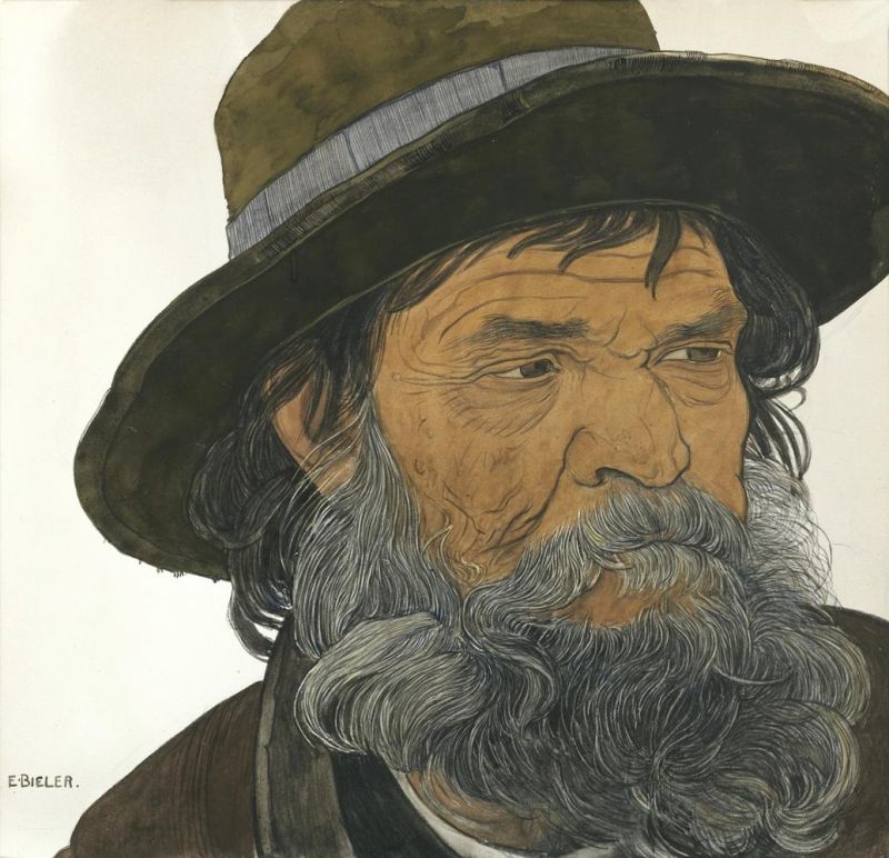 Bie Ler Ernest Portrait Of An Old Man canvas print