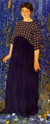 بيلر إرنست امرأة في صورة زرقاء لميشيل بيلر 1913
