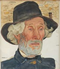 Bieler Ernest Le Vieux Sonneur Claude Antoine Saviese 1908 canvas print