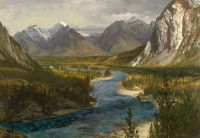 Bierstadt Albert Bow River Valley Canadian Rockies