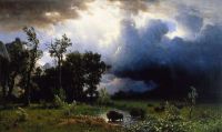 Bierstadt Albert Buffalo Trail Der drohende Sturm 1869
