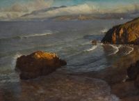 مدخل Bierstadt Albert إلى Golden Gate Ca. 1872 طباعة قماشية