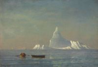 Bierstadt Albert Icebergs Ca. 1883 طباعة قماش