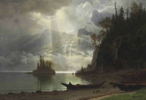Bierstadt Albert Island In The Lake canvas print