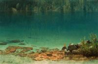 Bierstadt Albert Lake Scene canvas print
