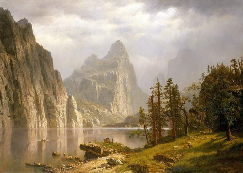 Bierstadt Albert Merced River Yosemite Valley 1866 canvas print