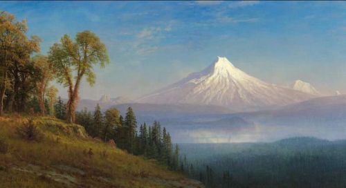Bierstadt Albert Mount St. Helens Columbia River Oregon 1889 canvas print