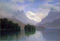 Bierstadt Albert Mountain Scene 1880 canvas print
