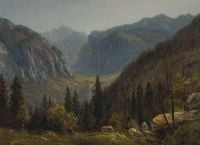 Bierstadt Albert The American Rockies canvas print