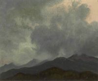 بيرستادت ألبرت الغيوم المضطربة الجبال البيضاء نيو هامبشاير كاليفورنيا 1858