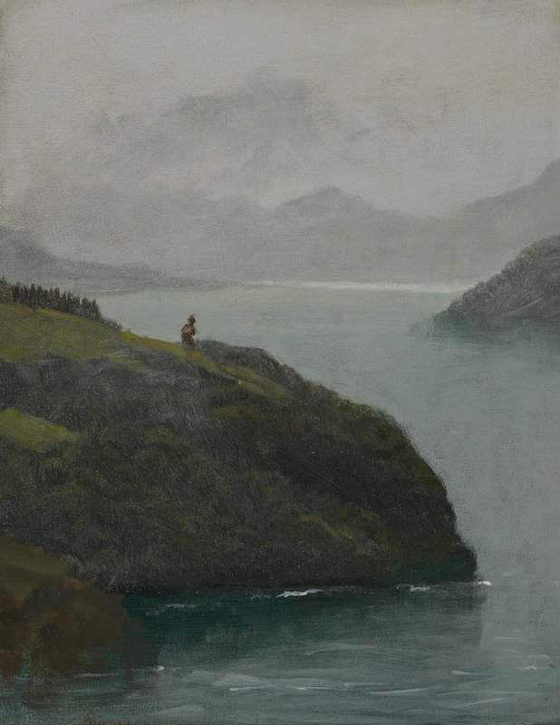 Bierstadt Albert Western Lake Scene canvas print