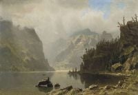 Bierstadt Albert Western Landscape Ca. 1870 80 canvas print