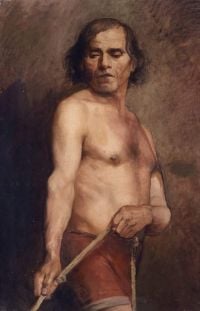 Bilinska Bohdanowicz Anna Male Nude Standing 1884 canvas print