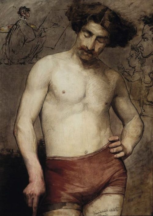 Bilinska Bohdanowicz Anna Male Partial Nude 1885 canvas print