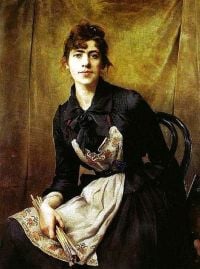 Bilinska Bohdanowicz Anna Self Portrait With Apron And Brushes 1887