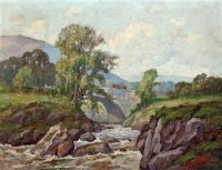 Birch Samuel John Lamorna Sannox Bridge On The Road To Lochranza Arran 1906 canvas print