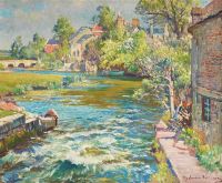 자작나무 Samuel John Lamorna The Mill Pond Wareham 1939