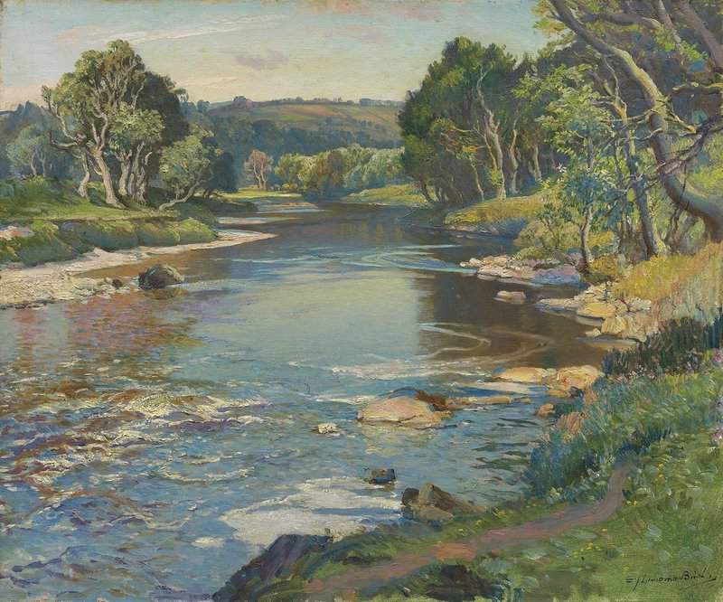 Birch Samuel John Lamorna The Mill Pool At Corniehaugh On The Deveron Aberdeenshire canvas print