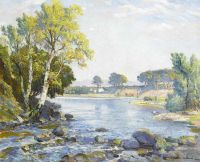 자작나무 Samuel John Lamorna The River 1940