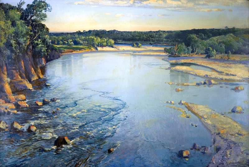 Birch Samuel John Lamorna The Shimering Spey Ca. 1930 canvas print
