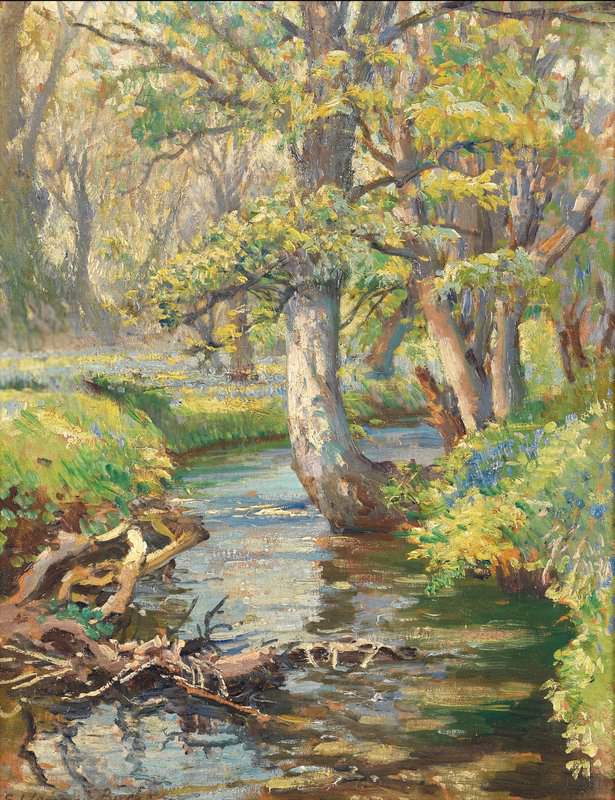 Birch Samuel John Lamorna The Stream Hosking S Wood Lamorna canvas print