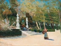 Birger Hugo Park Scene From Spain canvas print