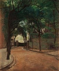 Birger Hugo Street Scene From Montmartre canvas print