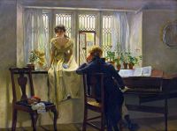 Birney William Verplanck A Pause In The Music 1892 canvas print