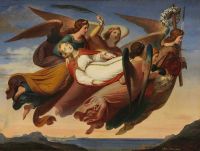 Blaas Carl Theodor Von Die Heilige Katharina Von Alexandria Von Engeln Zum Berg Sinai Getragen 1843