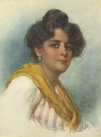 بلاس كارل تيودور فون لوحة قماشية لامرأة إيطالية