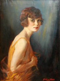 بلاس كارل ثيودور فون صورة لسيدة عام 1926 مطبوعة على القماش