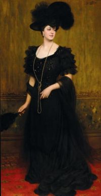 Blaas Carl Theodor Von Portrait Of Madame Lebreton 1908