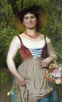 Blaas Carl Theodor Von The Flower Seller
