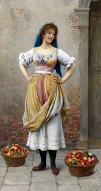 Blaas Carl Theodor Von The Market Girl 1900 canvas print